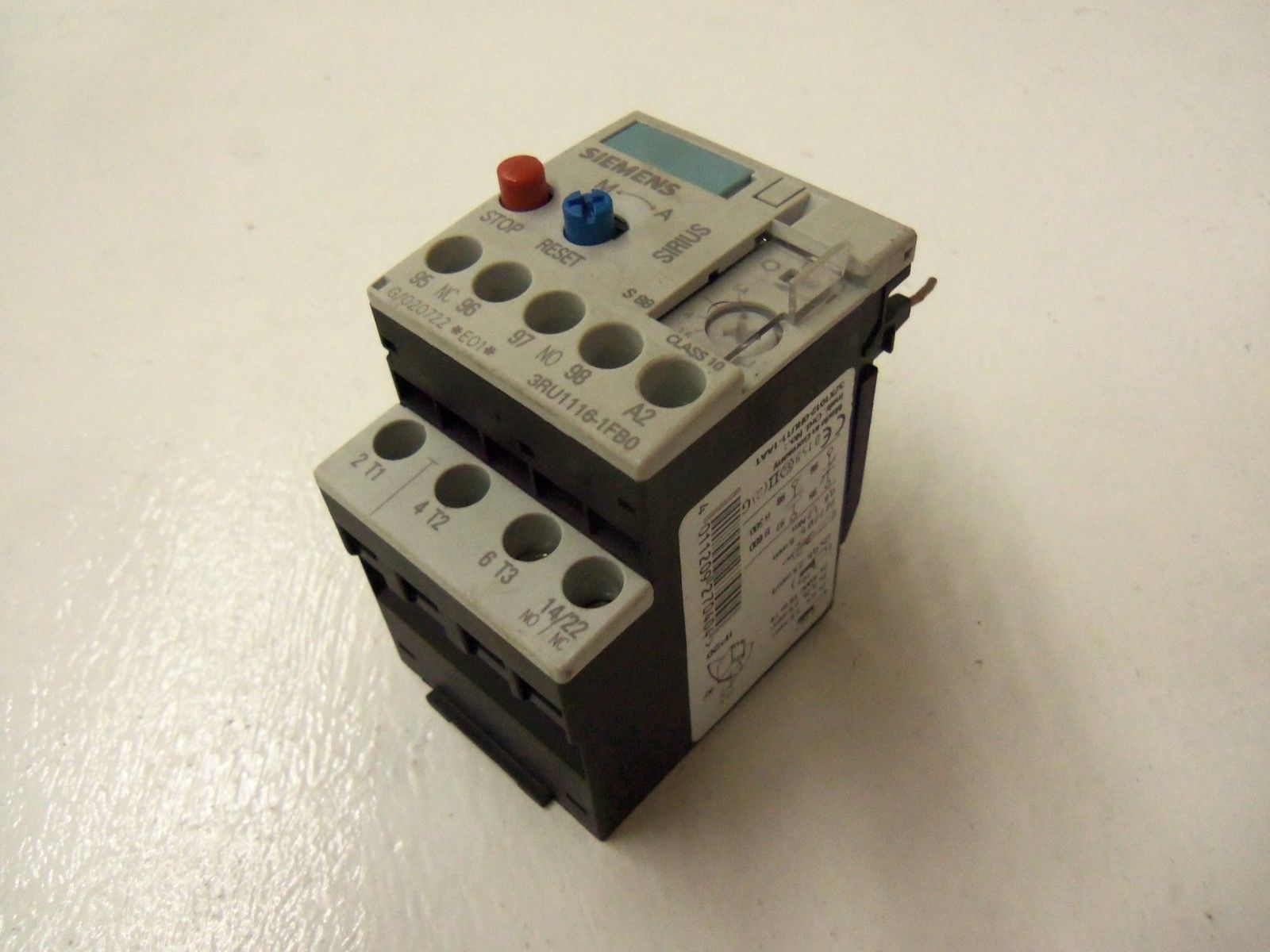 SIEMENS 3RU1116-1FB0 OVERLOAD RELAY 3.5-5A *USED*