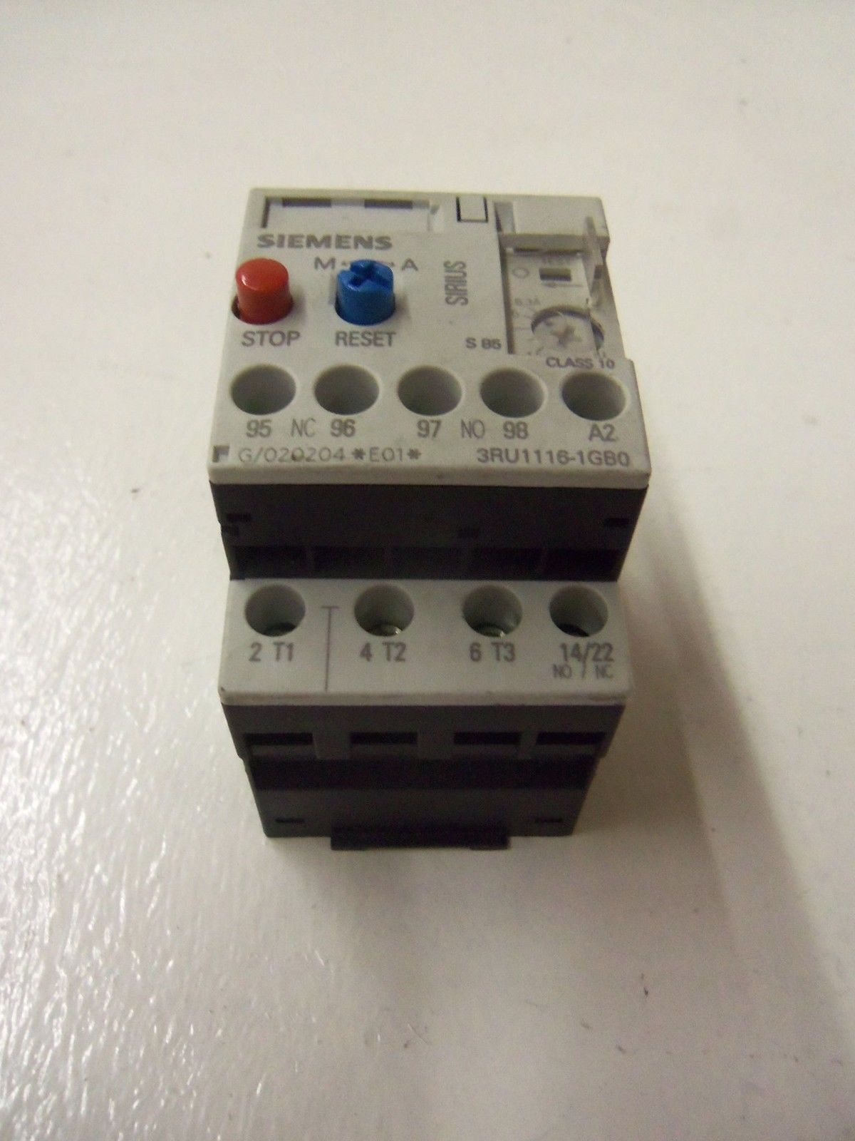 SIEMENS 3RU1116-1GB0 OVERLOAD RELAY 4.5-6.3A *USED*