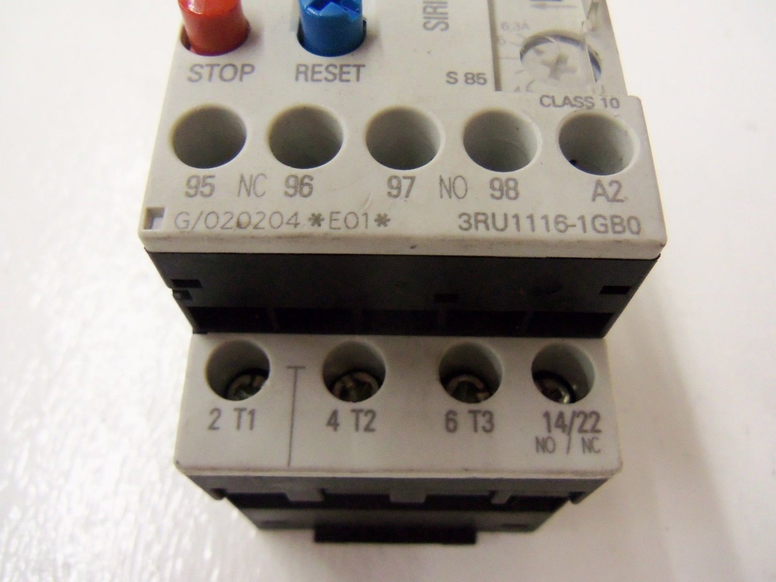 SIEMENS 3RU1116-1GB0 OVERLOAD RELAY 4.5-6.3A *USED*