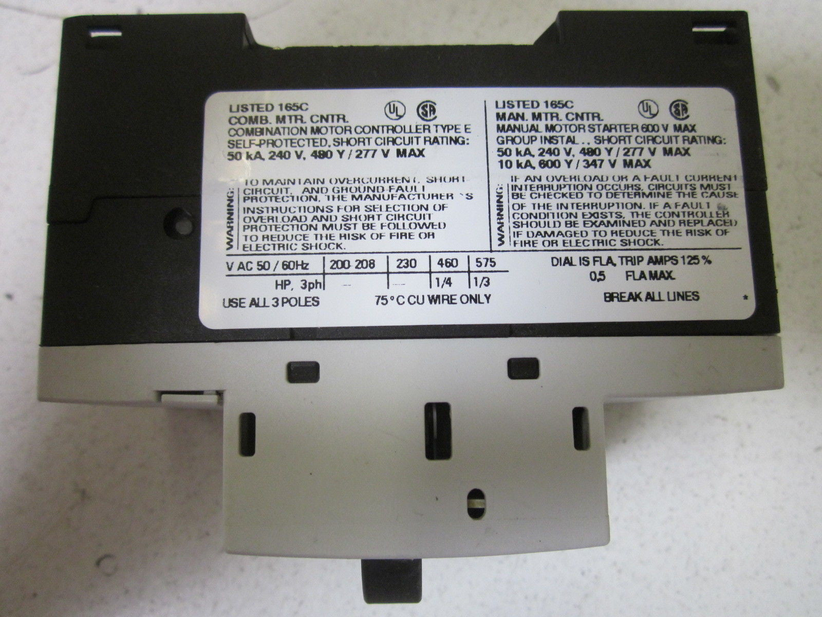 SIEMENS 3RV1011-0FA10 *NEW NO BOX*