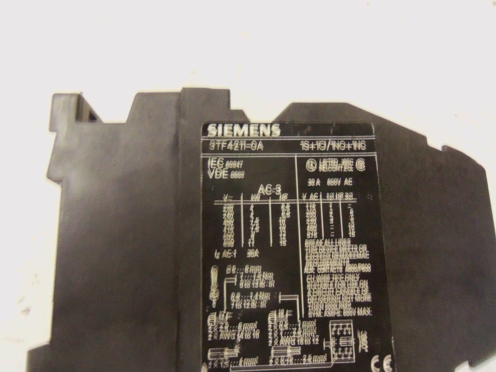 SIEMENS 3TF4211-0A *USED*