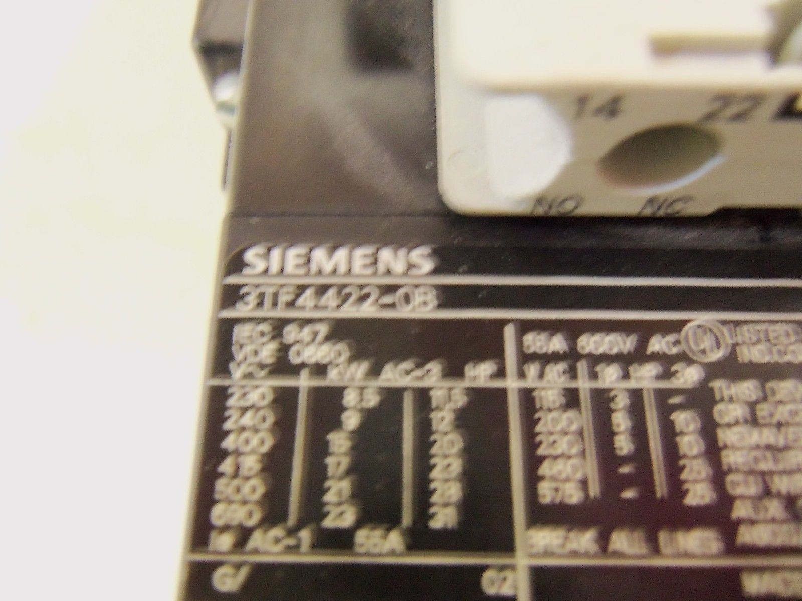 SIEMENS 3TF4422-0B *USED*