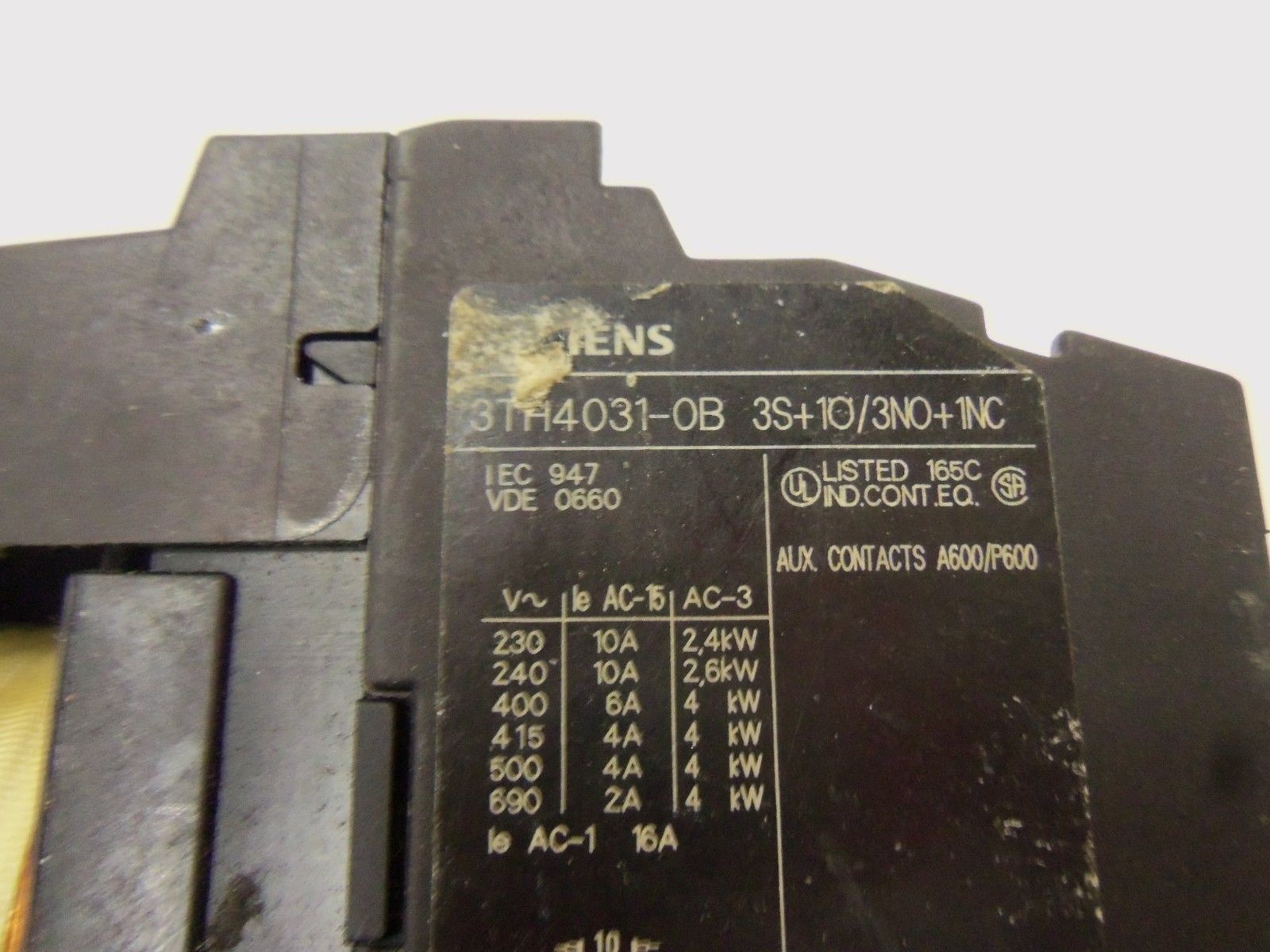 SIEMENS 3TH4031-0B 12V *USED*