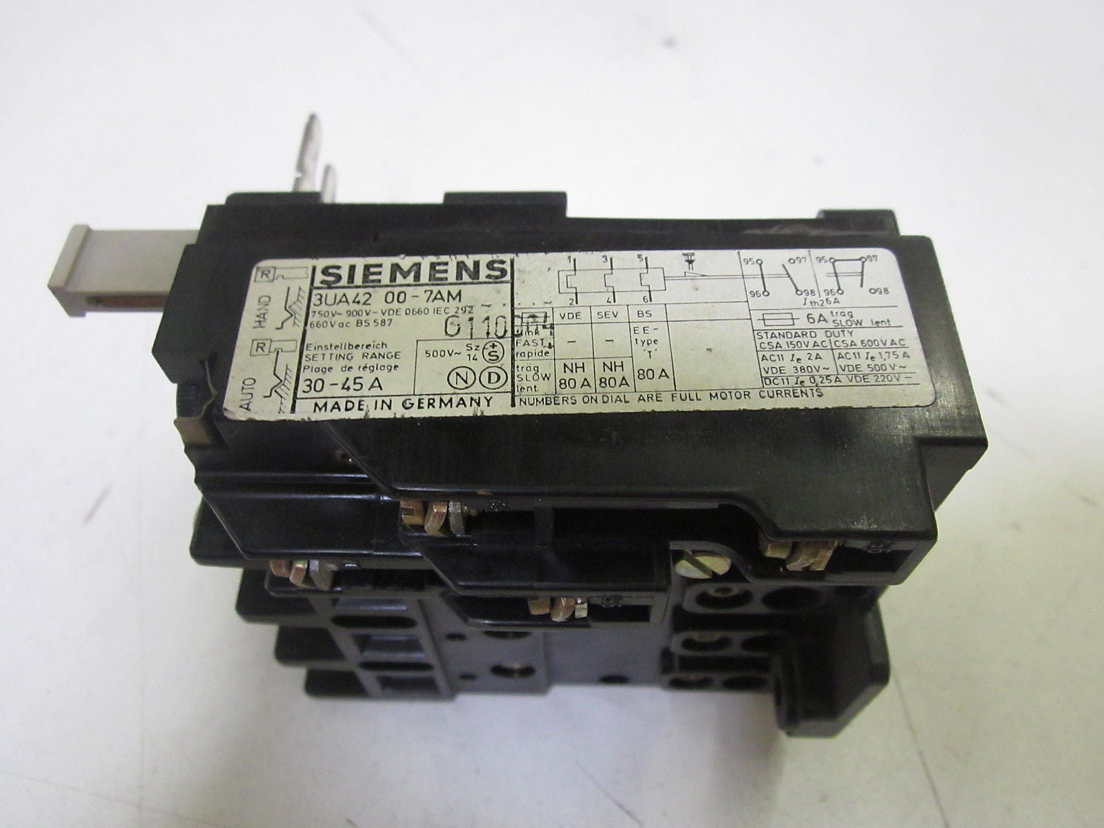 SIEMENS 3UA42 00-7AM *USED*