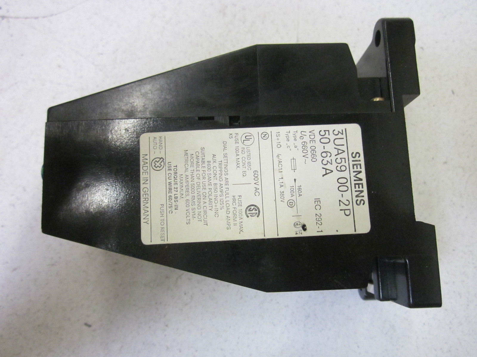 SIEMENS 3UA59 00-2P50-63A *NEW NO BOX*