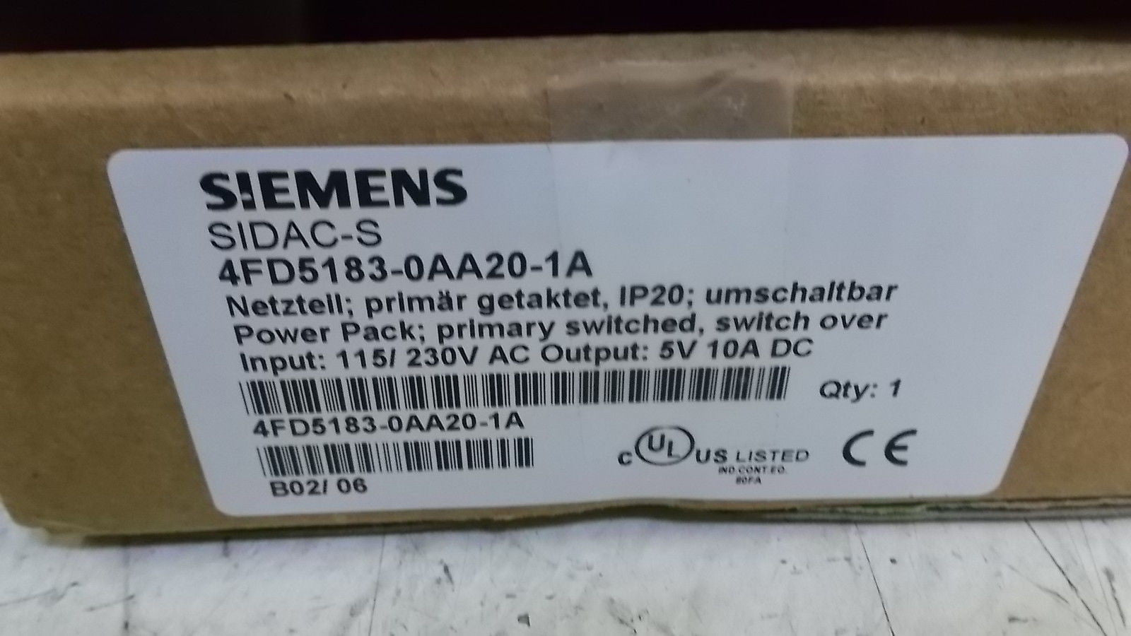 SIEMENS 4FD5183-0AA20-1A POWER SUPPLY *NEW IN BOX*