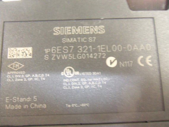 SIEMENS 6ES7-321-1EL00-0AA0 MODULE INPUT *USED*