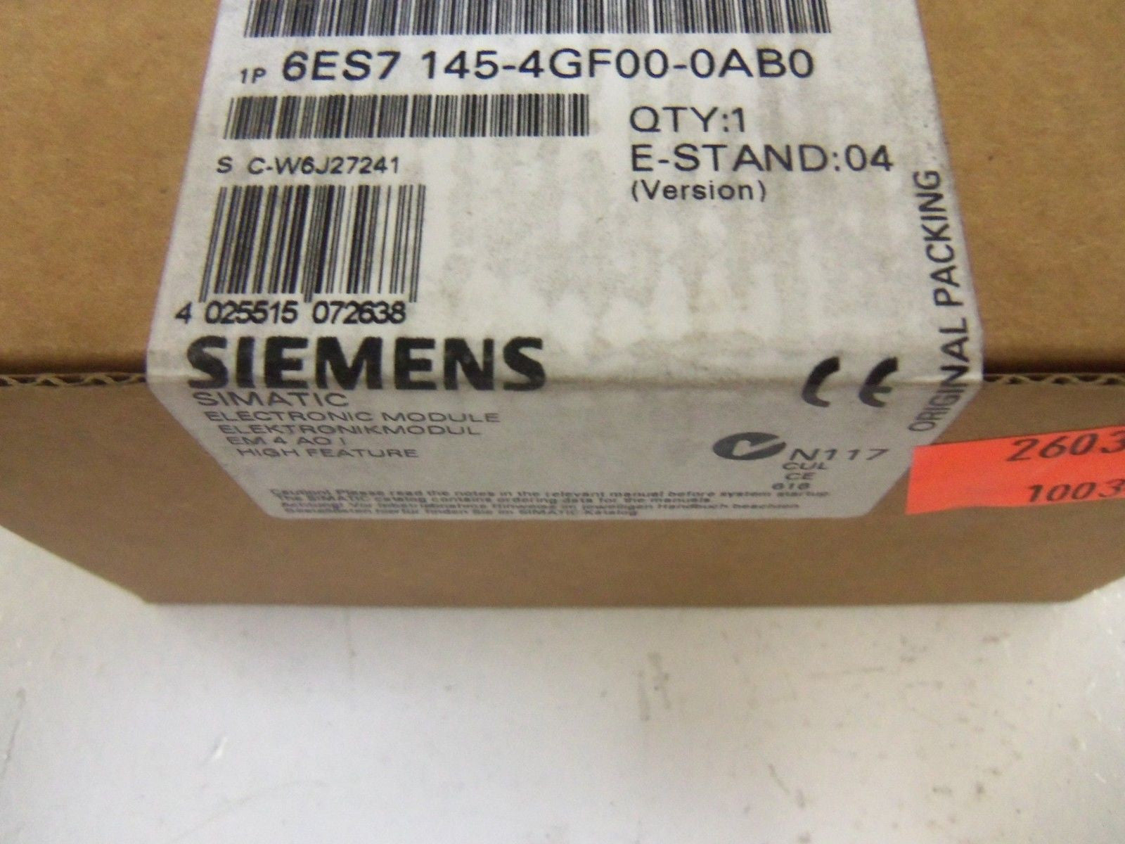 SIEMENS 6ES7 145-4GF00-0AB0 *SEALED*