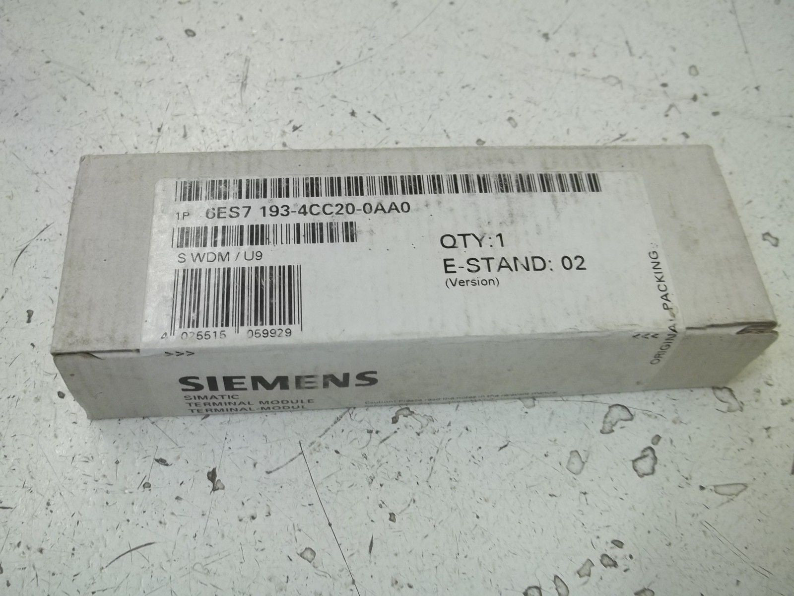 SIEMENS 6ES7 193-4CC20-0AA0 TERMINAL MODULE *FACTORY SEALED*