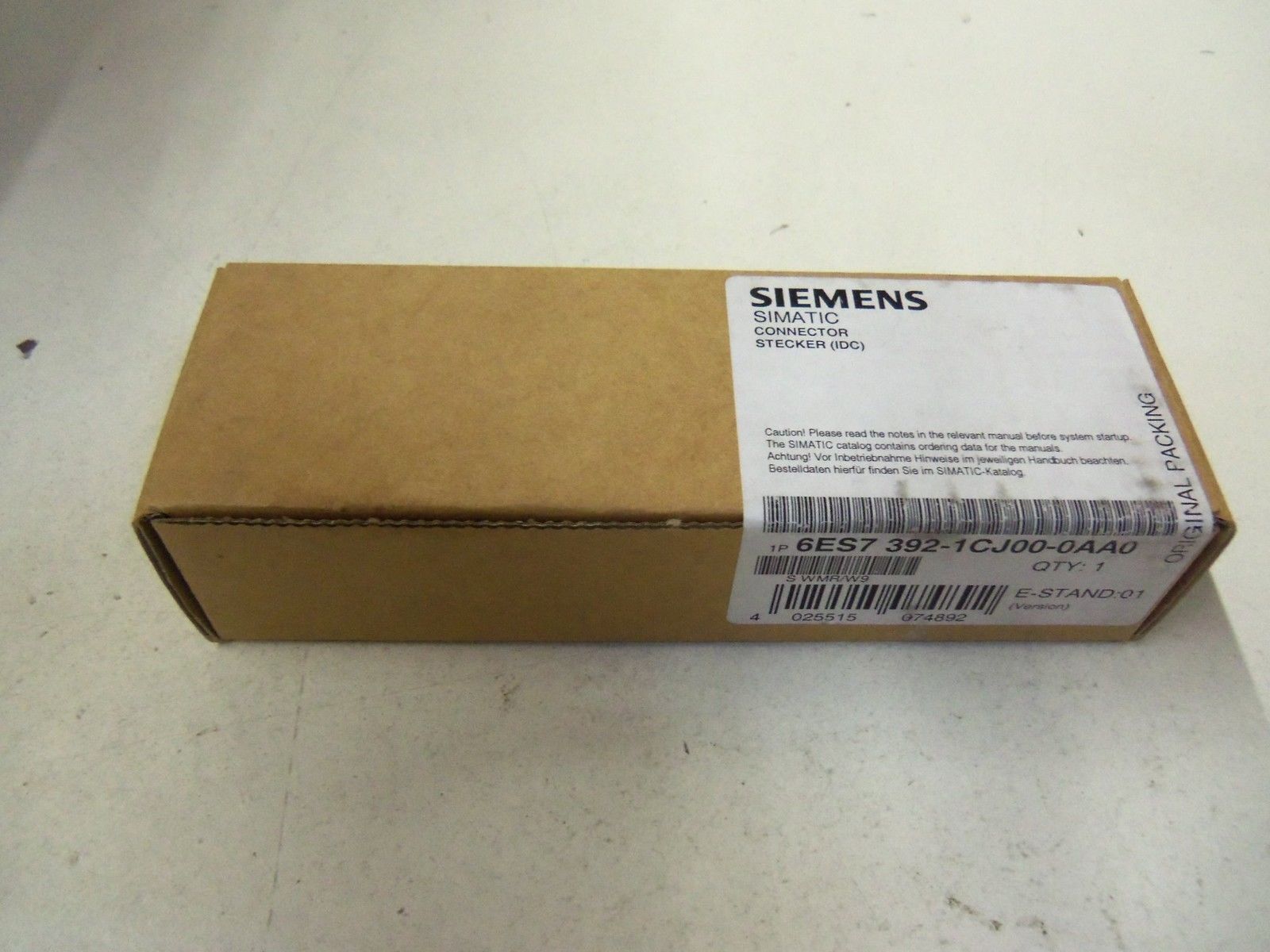 SIEMENS SIMATIC 6ES7 392-1CJ00-0AA0 CONNECTOR *FACTORY SEALED*
