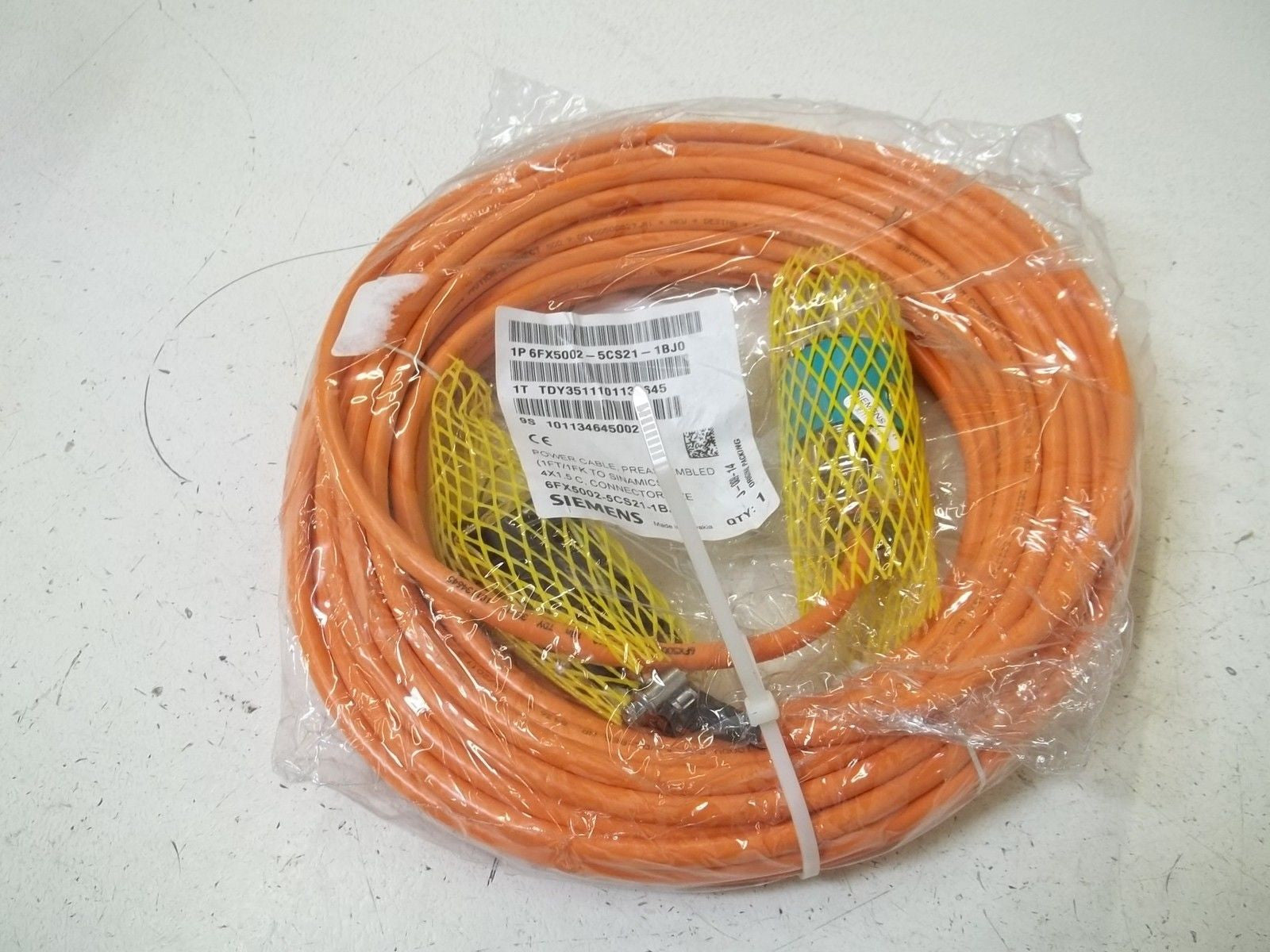 SIEMENS 6FX5002-5CS21-1BJ0 POWER CABLE, PREASSEMBLED *NEW NO BOX*