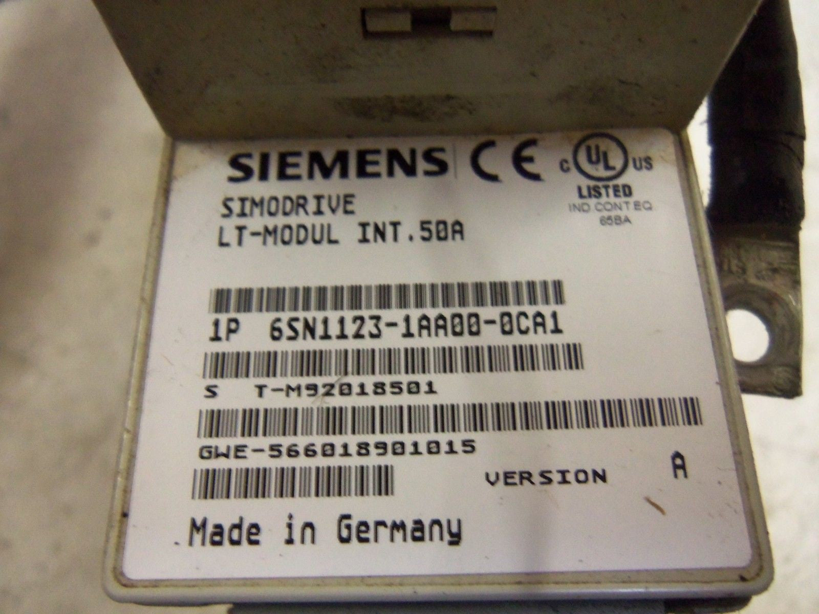SIEMENS 6SN1123-1AA00-0CA1 POWER MODULE *USED*