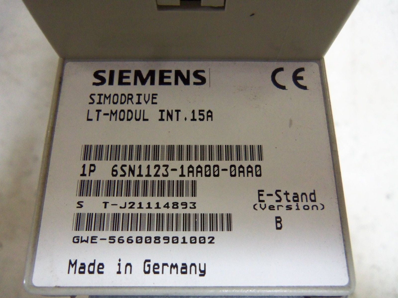 SIEMENS 6SN1123-1AA00-0AA0 POWER MODULE *USED*