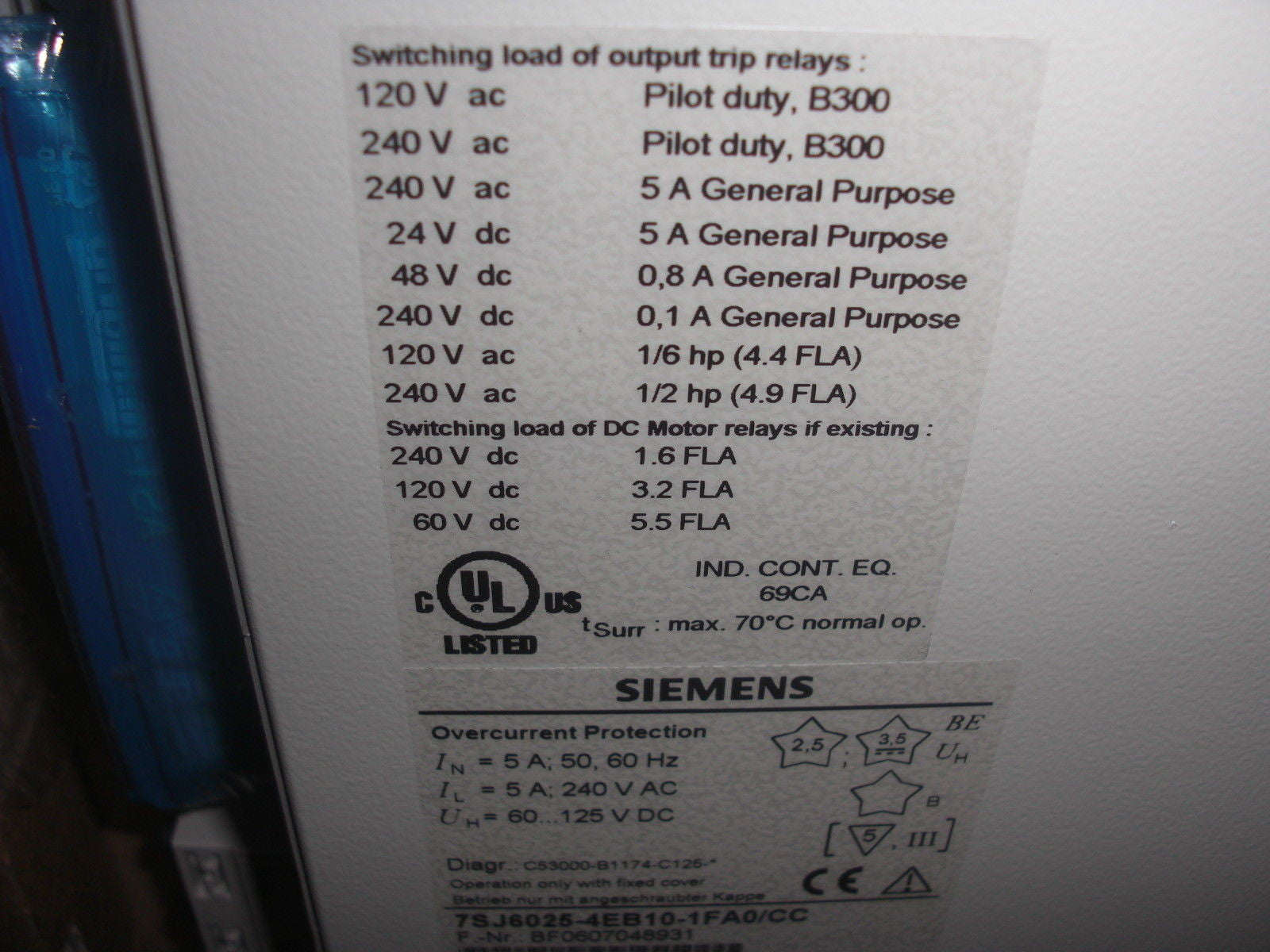 SIEMENS 7SJ6025-4EB10-1FA0/CC *NEW IN THE BOX*