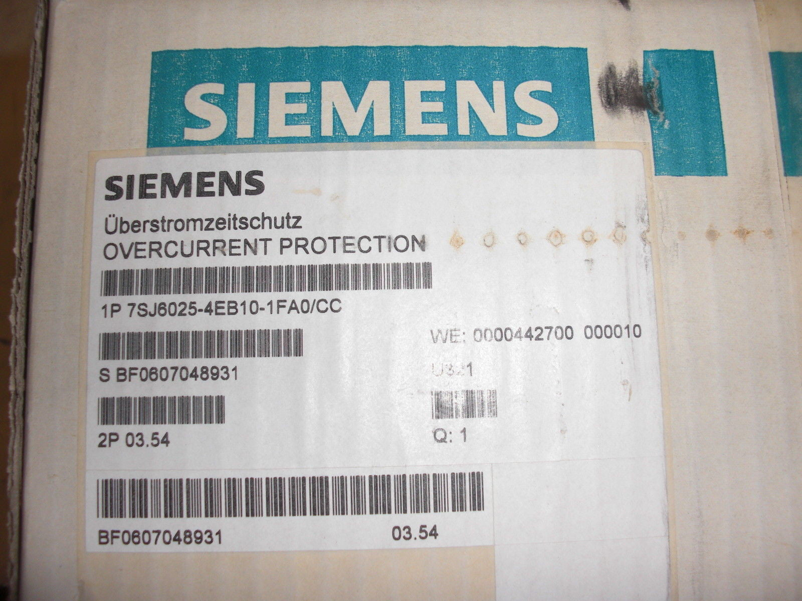 SIEMENS 7SJ6025-4EB10-1FA0/CC *NEW IN THE BOX*