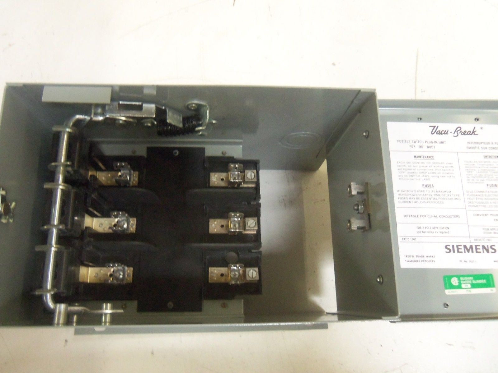 SIEMENS BOS14351-C PLUG-IN FUSIBLE SWITCH *NEW NO BOX*