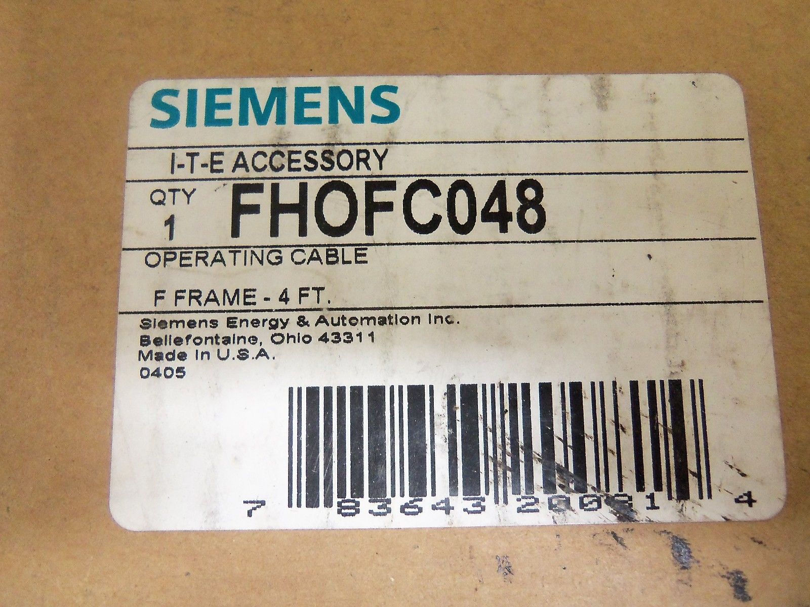 SIEMENS FHOFC048 *NEW IN BOX*