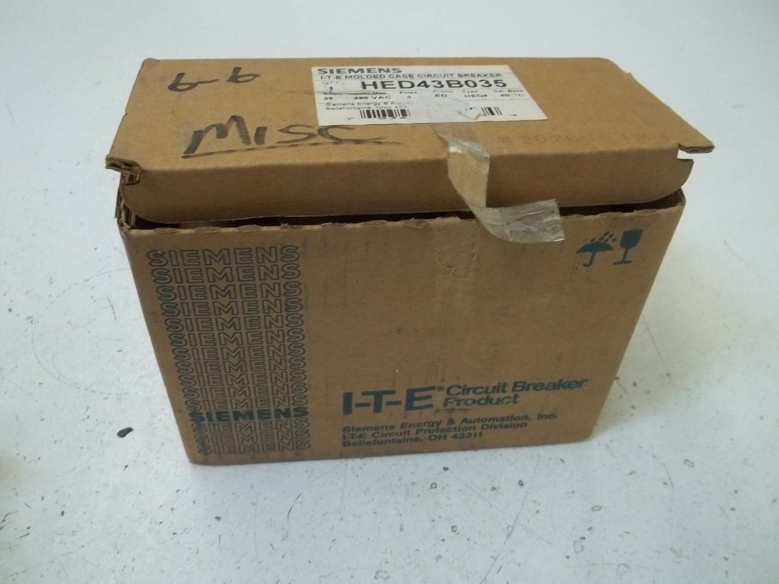 SIEMENS HED43B035 CIRCUIT BREAKER *NEW IN BOX*