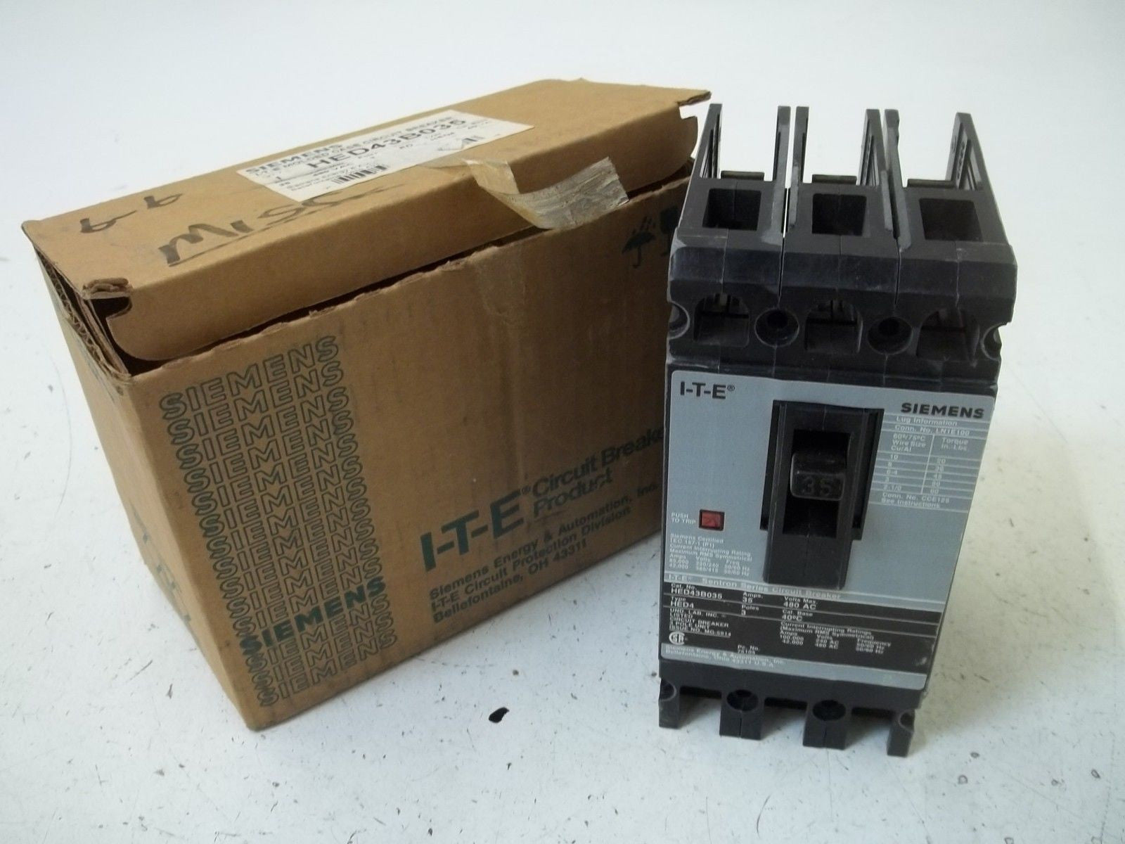 SIEMENS HED43B035 CIRCUIT BREAKER *NEW IN BOX*
