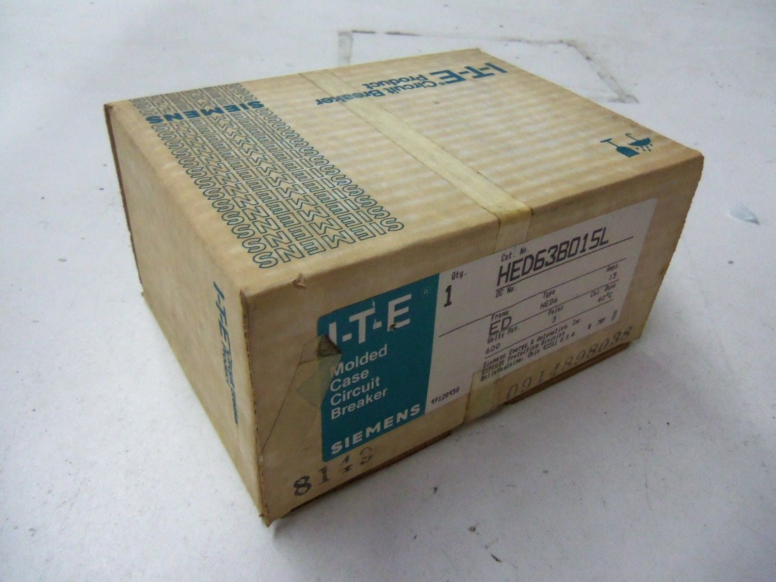 SIEMENS HED63B015L CIRCUIT BREAKER *NEW IN BOX*