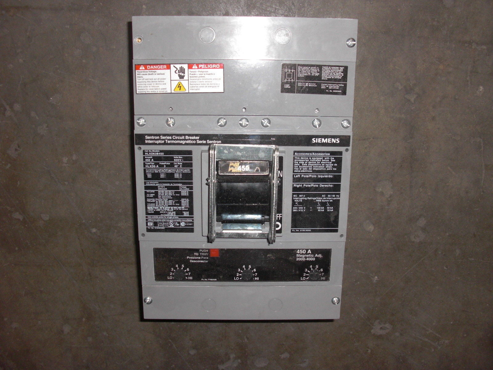 SIEMENS HLXD63B450 *NEW NO BOX*