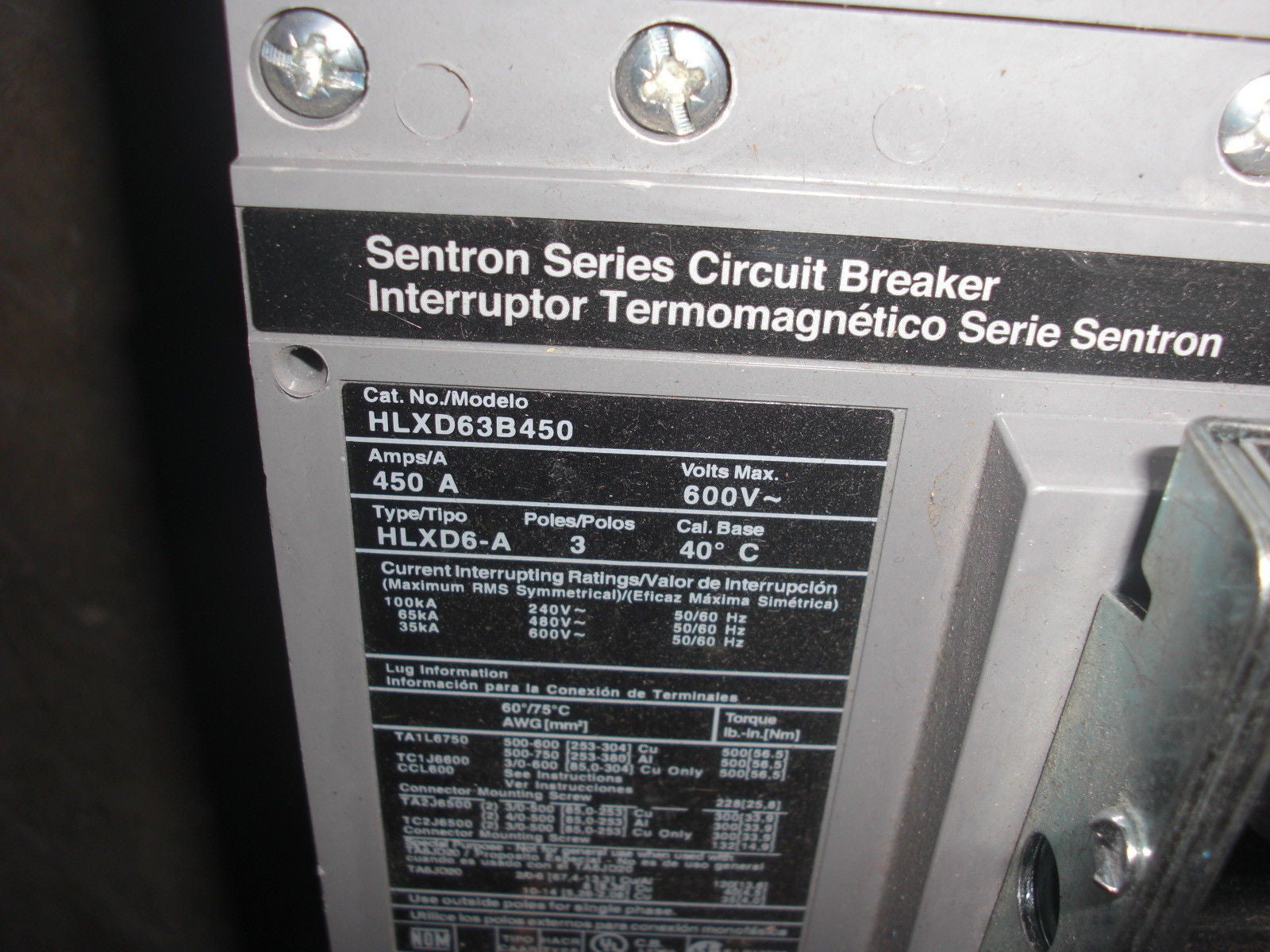 SIEMENS HLXD63B450 *NEW NO BOX*