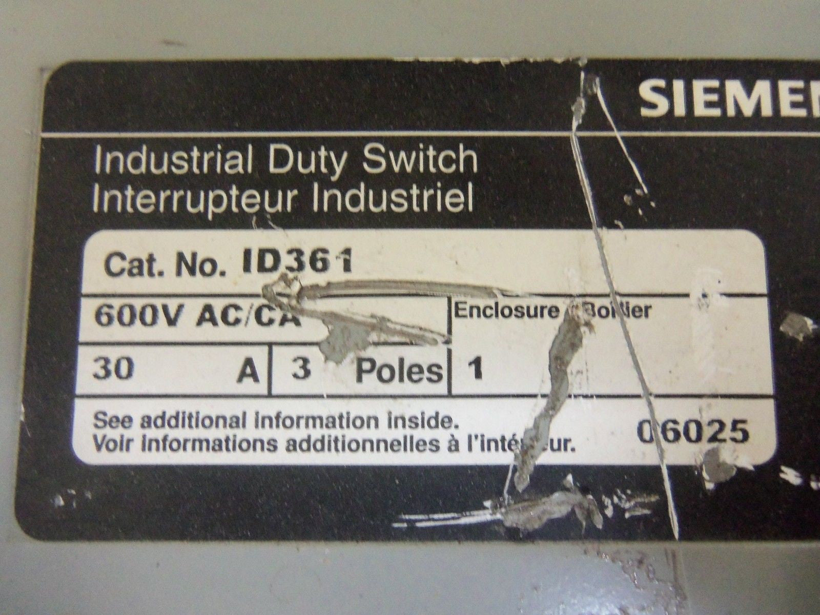 SIEMENS ID361 *USED*