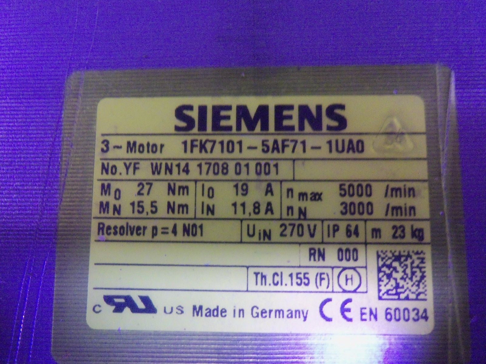 SIEMENS IFK7101-5AF71-1UA0 SERVO MOTOR *NEW NO BOX*
