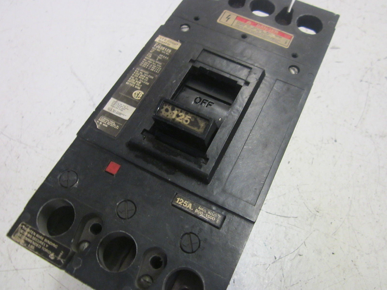 SIEMENS ITE FJ63B125 CIRCUIT BREAKER 125A 600V  *USED*