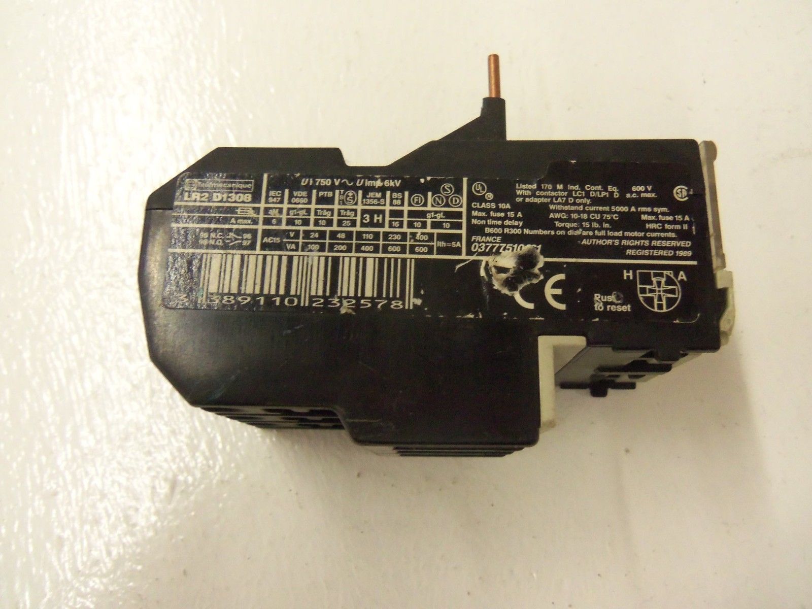 TELEMECANIQUE LR2 D1308 *USED*