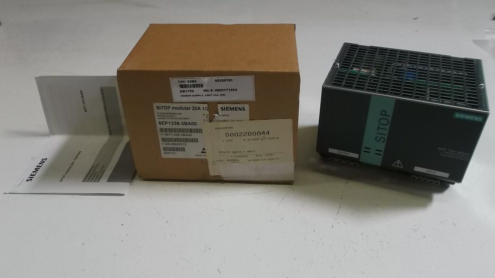 SIEMENS POWER SUPPLY 6EP1 336-3BA00 *NEW IN BOX*