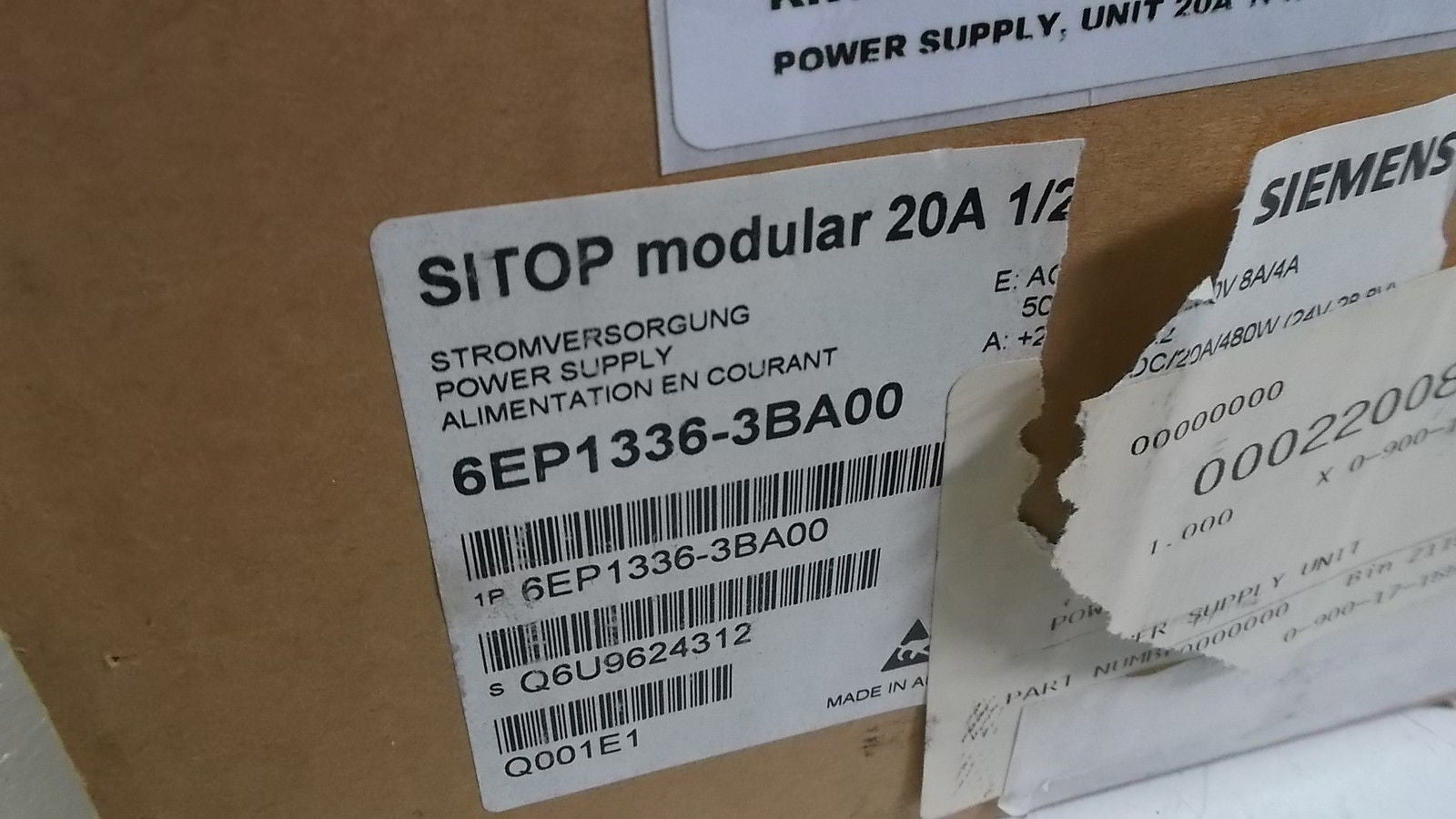 SIEMENS POWER SUPPLY 6EP1 336-3BA00 *NEW IN BOX*