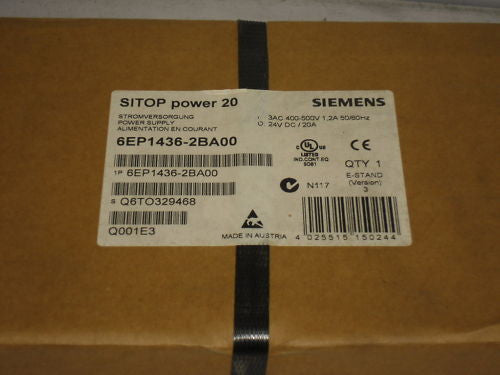 SIEMENS POWER SUPPLY 6EP1-436-2BA00 *NEW*