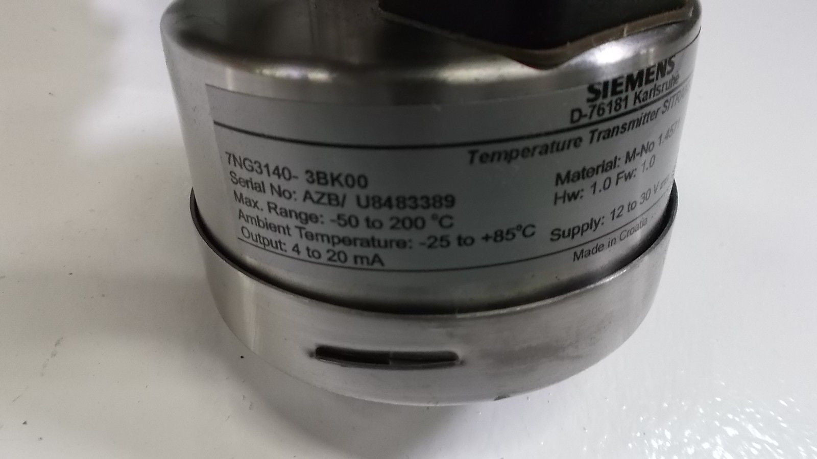 SIEMENS TEMPERATURE TRANSMITTER 7NG3140-3BK00 *USED*
