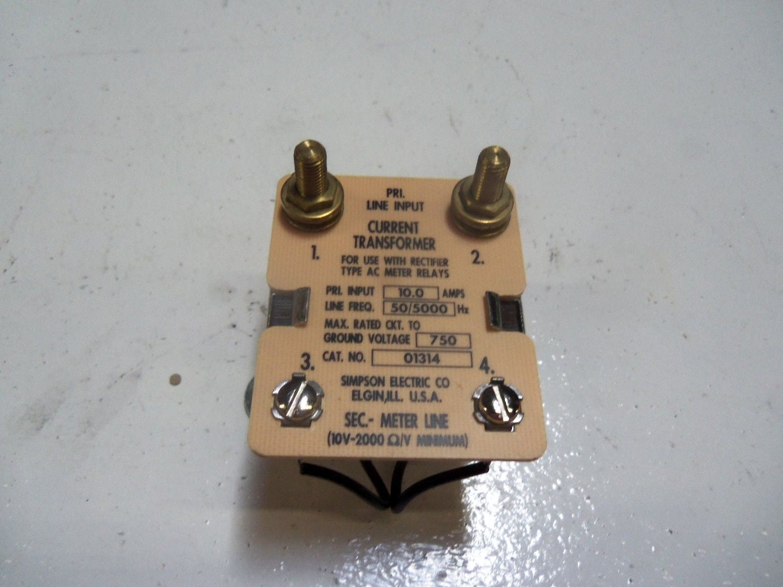 SIMPSON 01314 CURRENT TRANSFORMER  *NEW IN BOX*