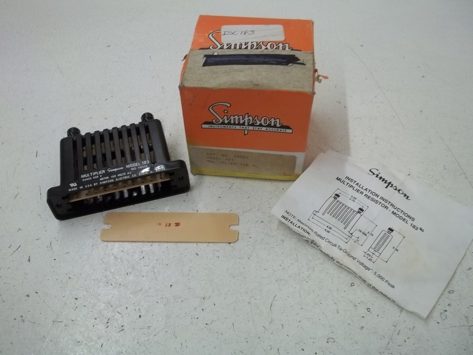 SIMPSON 08562 MODEL 183  MULTIPLIER *NEW IN BOX*