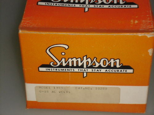 SIMPSON 1359 PANEL METER 10280 *NEW*
