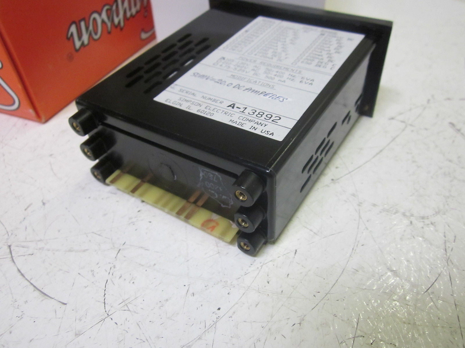 SIMPSON 2865 DIGITAL PANEL MOUNT 0.0-20.0ADC 105-130V *NEW IN BOX*