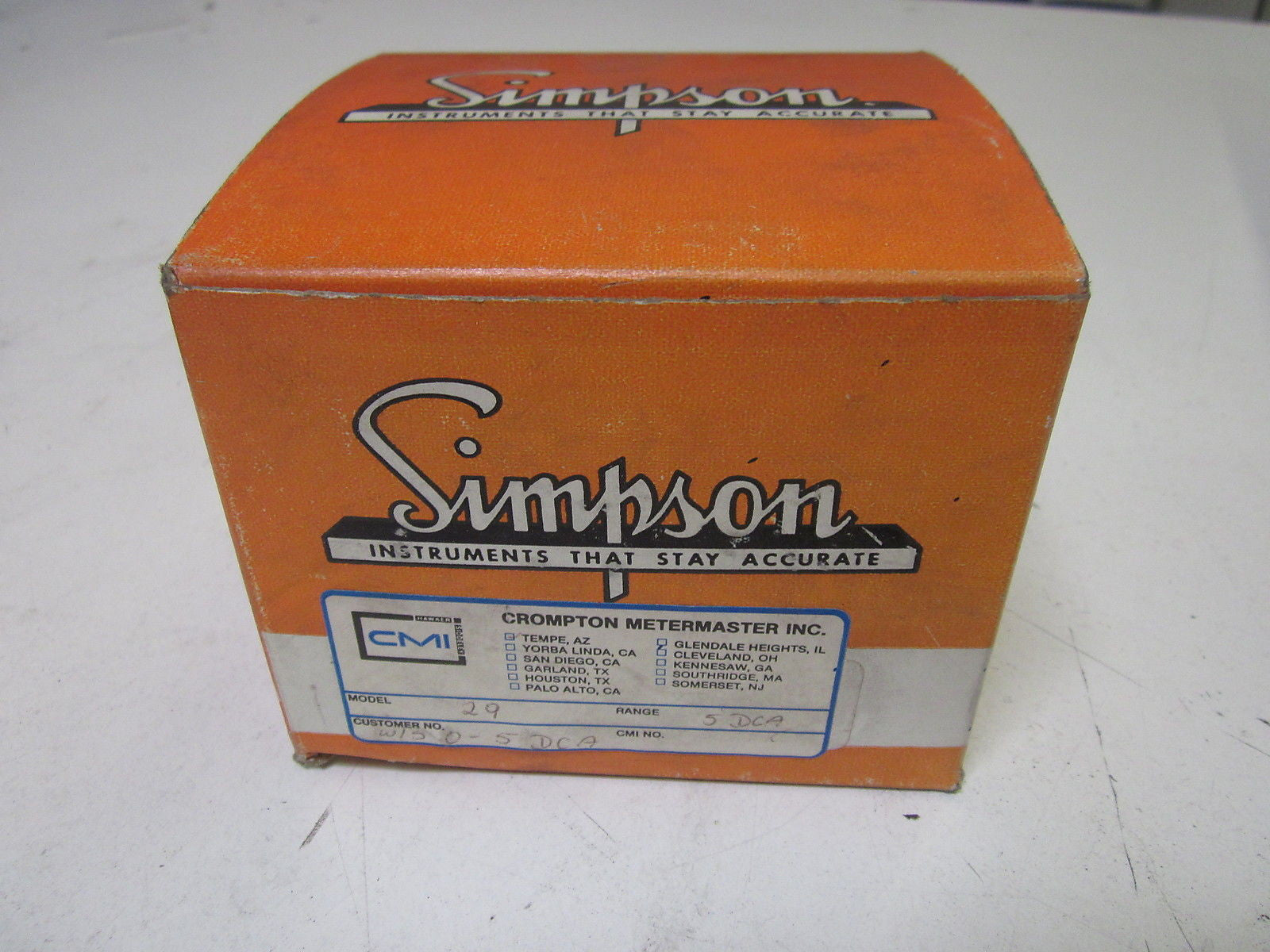 SIMPSON 29 *NEW IN BOX*