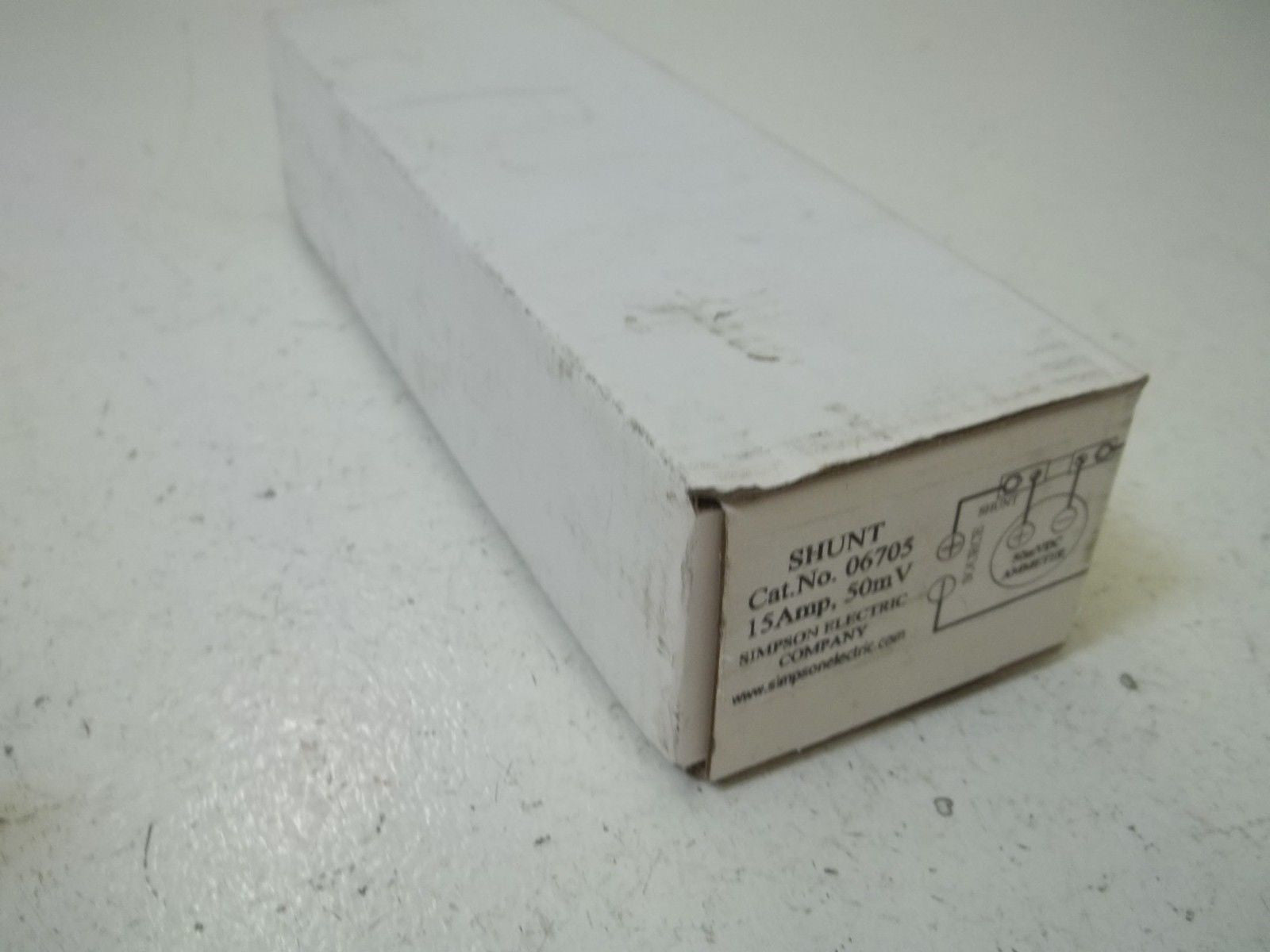 SIMPSON ELECTRIC COMPANY 06705 SHUNT 15AMP, 50MV *NEW IN BOX*