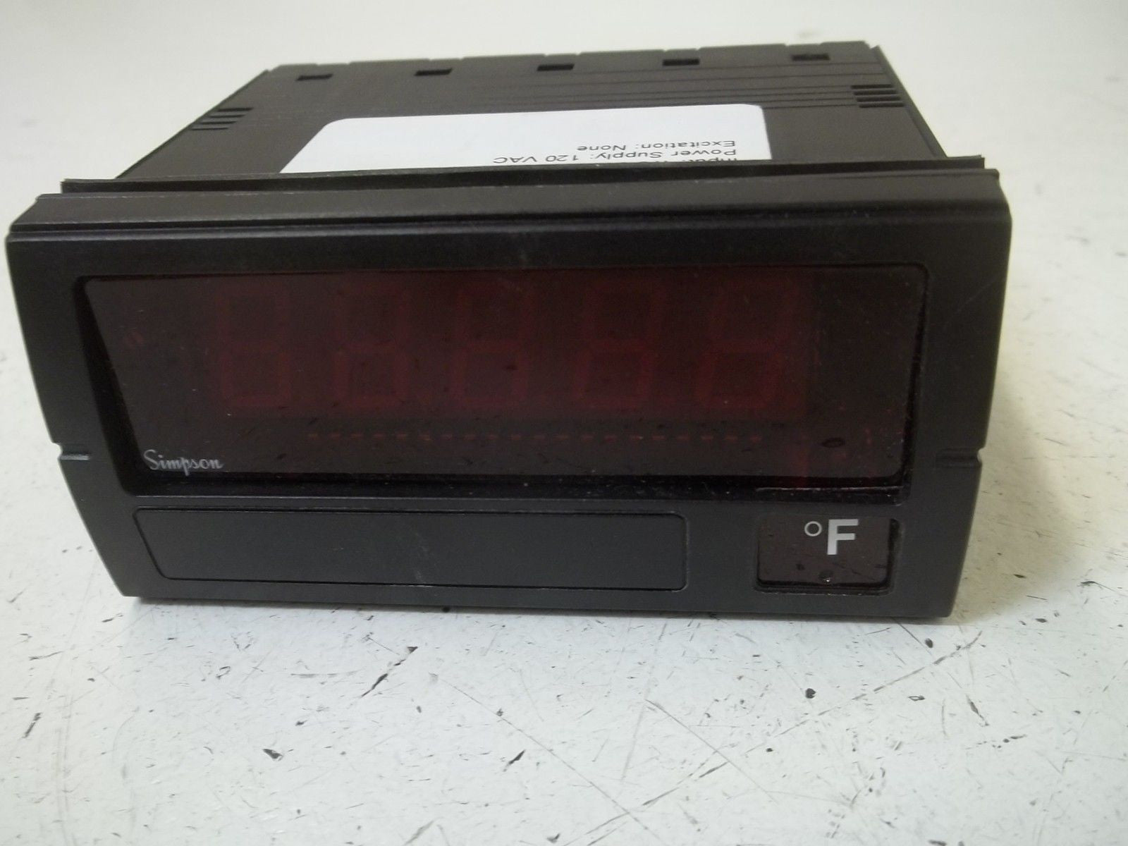 SIMPSON FA451800F DIGITAL PANEL METER TEMPERATURE 120VAC *NEW IN BOX*