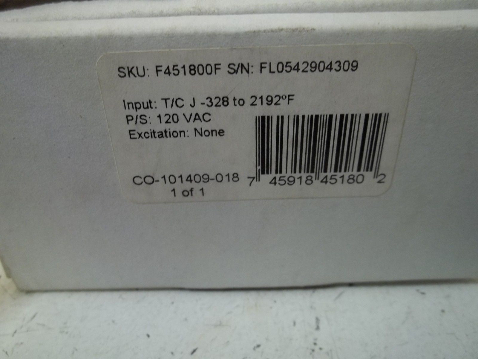 SIMPSON FA451800F DIGITAL PANEL METER TEMPERATURE 120VAC *NEW IN BOX*
