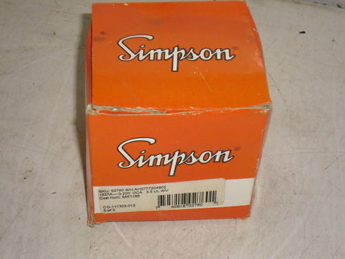 SIMPSON PANEL METER 1327A-0-200 *NEW*