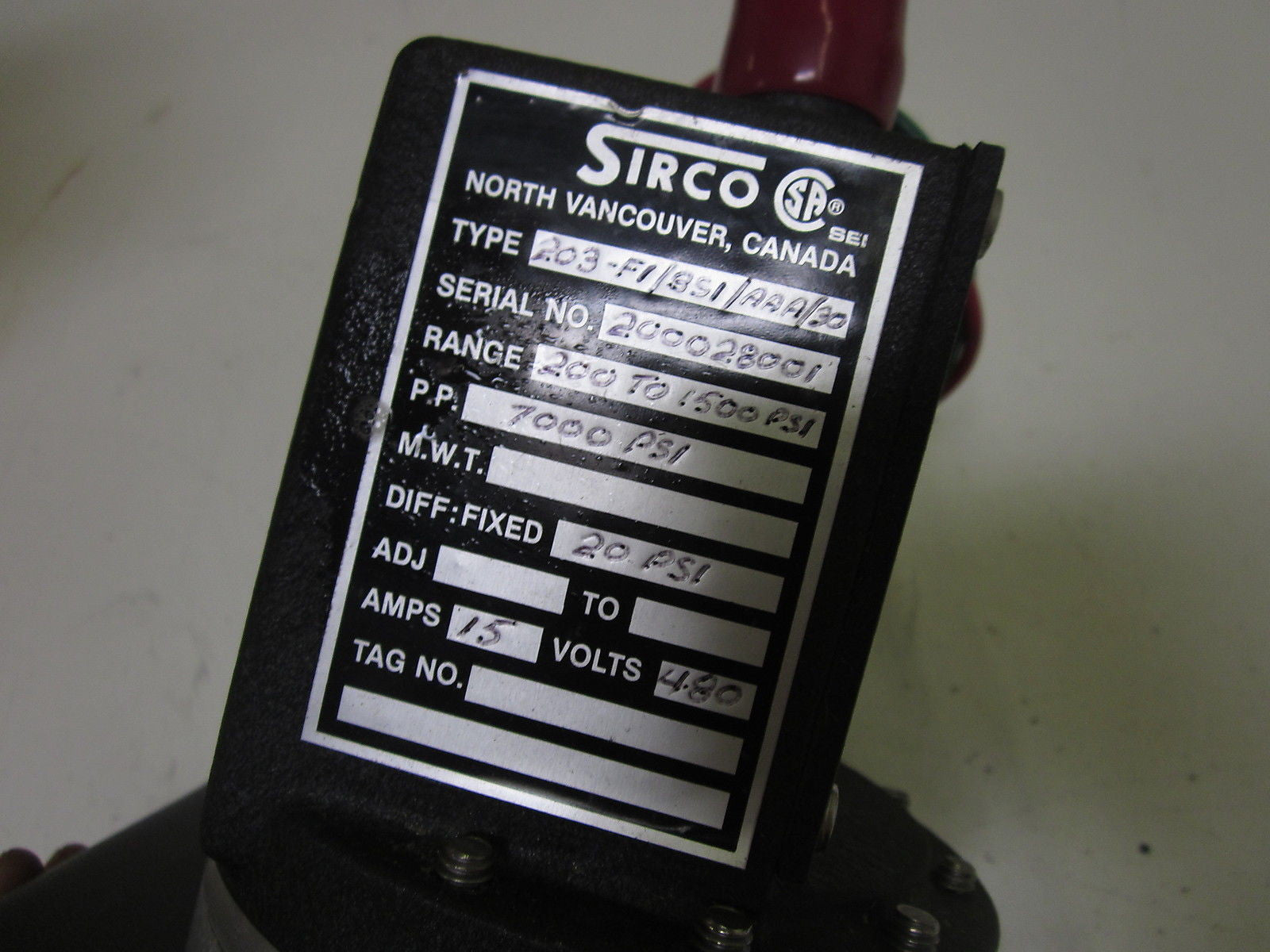 SIRCO 203-F1/351/AAA/30 *NEW NO BOX*