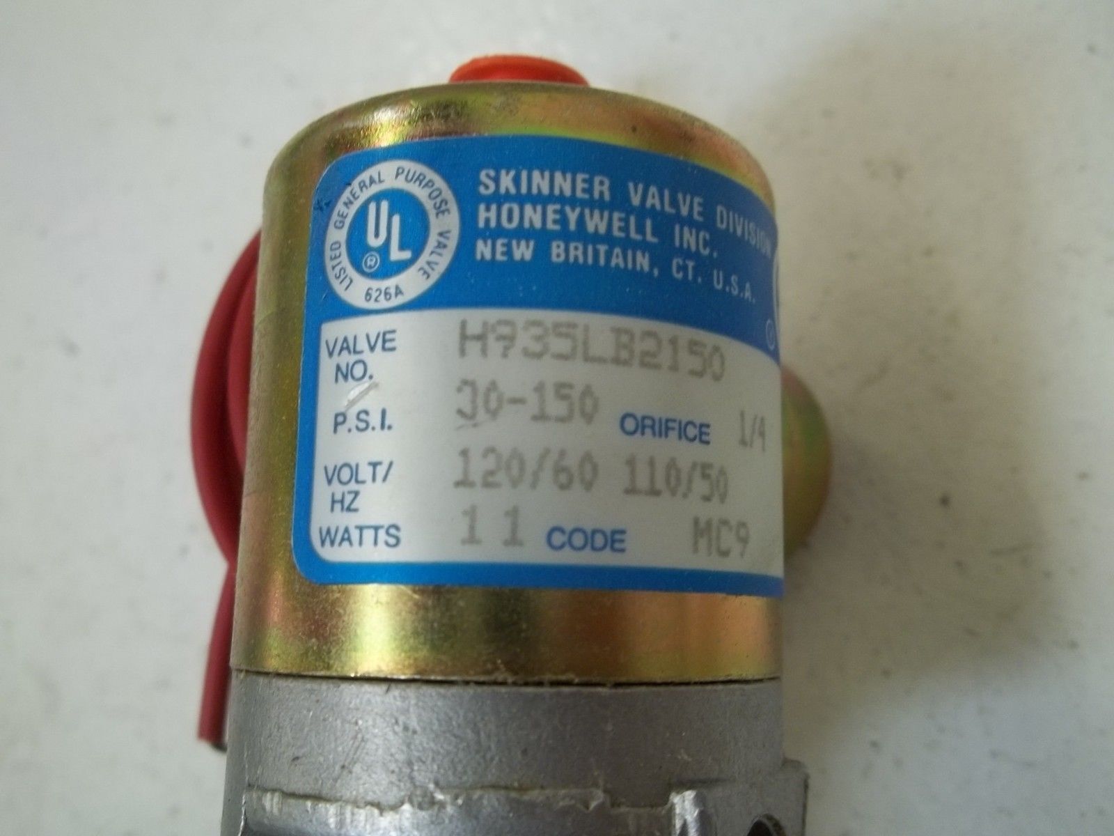 SKINNER H935LB2150 30-150 PSI, 120/60 *NEW IN BOX*