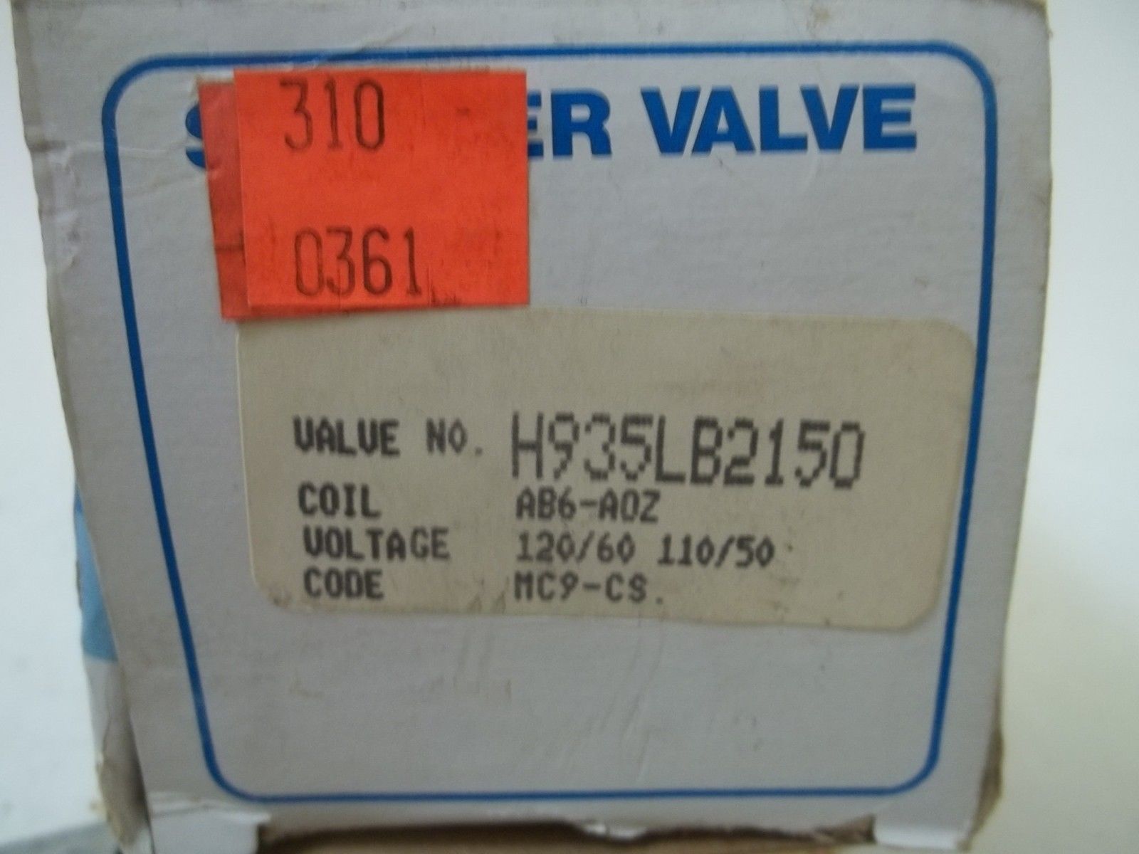 SKINNER H935LB2150 30-150 PSI, 120/60 *NEW IN BOX*