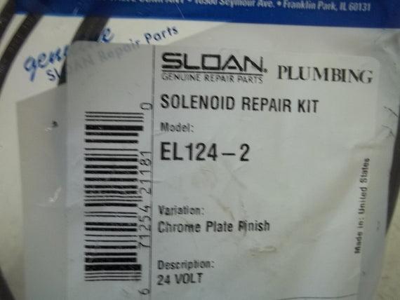 SLOAN EL124-2 SOLENOID REPAIR KIT *NEW IN A FACTORY BAG*