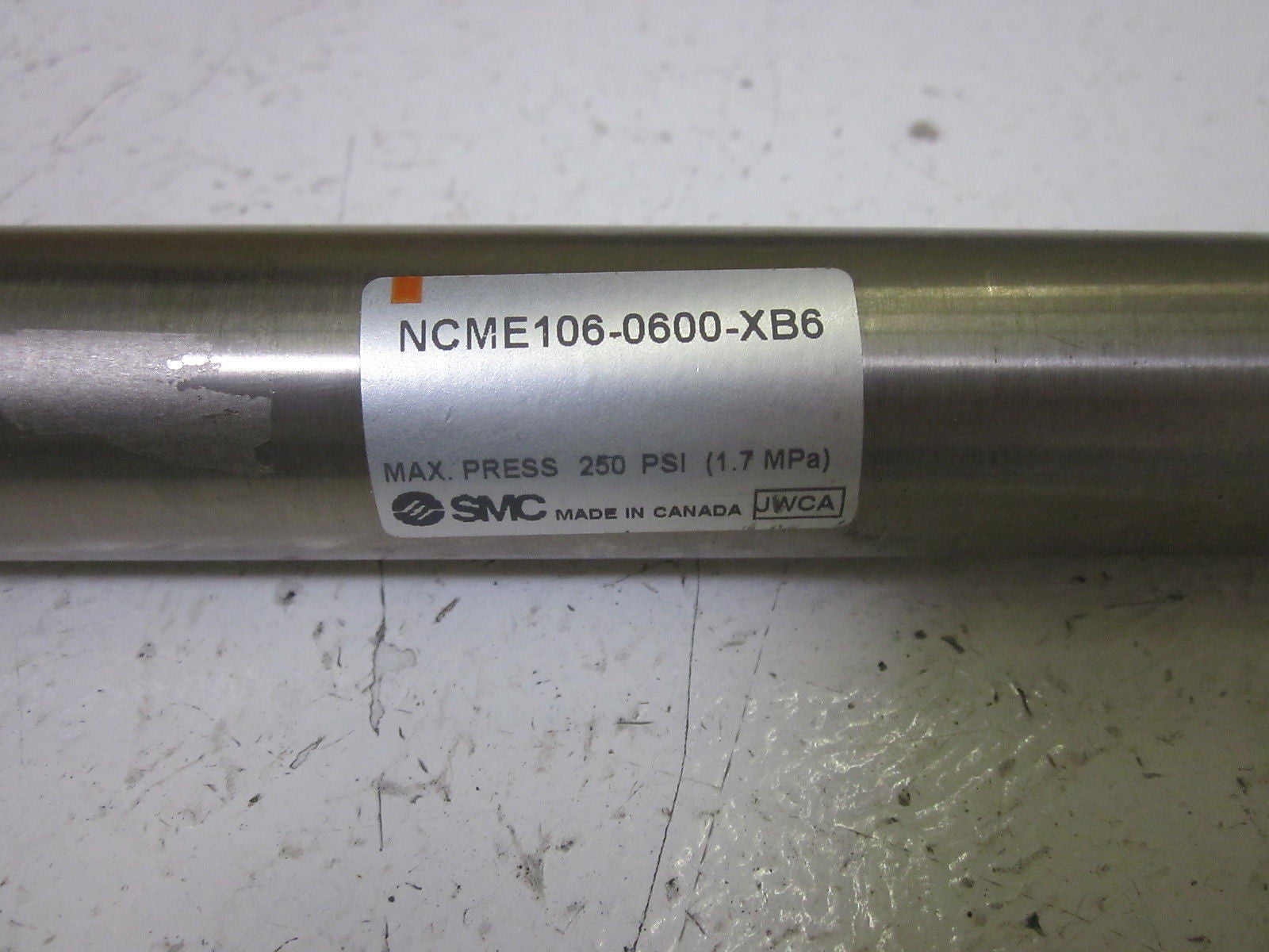 SMC NCME106-0600-XB6 AIR CYLINDER 250PSI *USED*