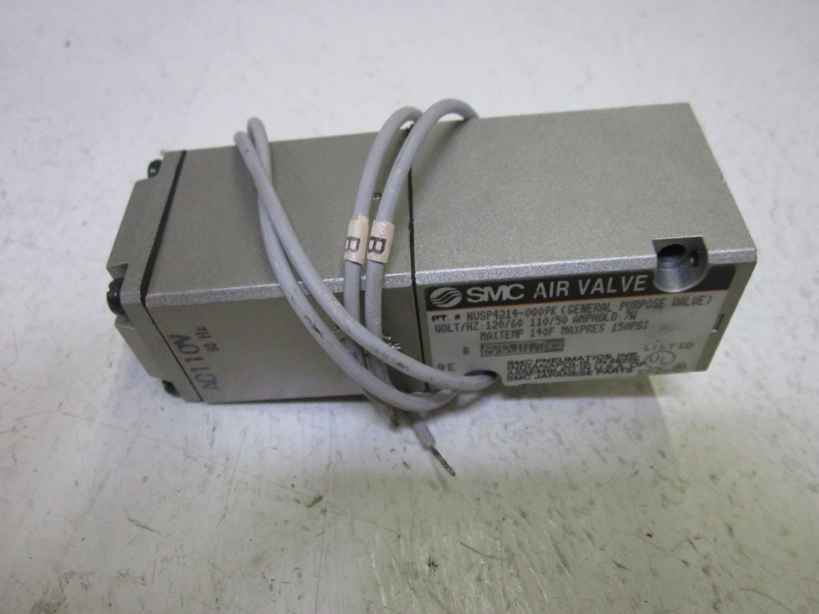 SMC NVSP4214-0009K AIR VALVE (AS PICTURED) *USED*