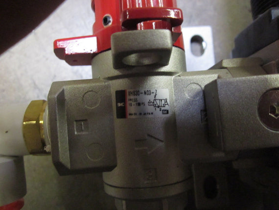 SMC VHS30-N03-Z , AW30-N03DEH-Z, NAV3000-N03-5DZ, ISE30-T1-65 VALVE ASSEM.*USED*